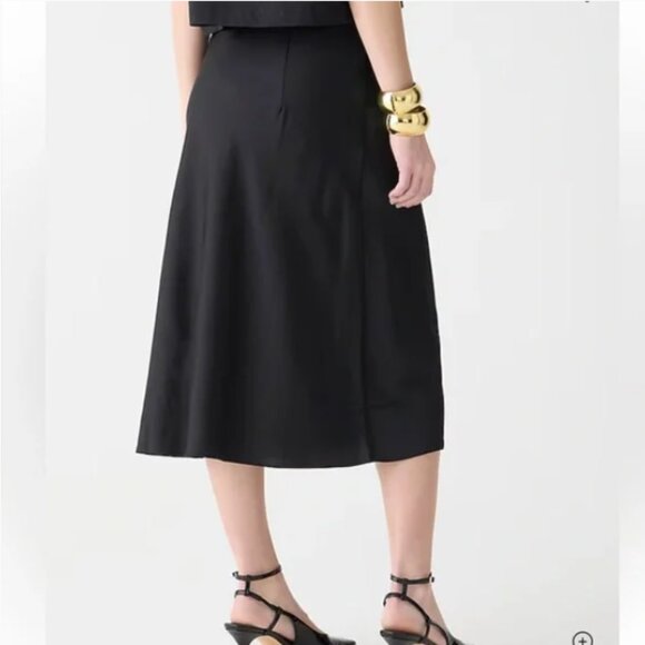 J. Crew Black Gwyneth Slip Skirt Size Large - Picture 2 of 8